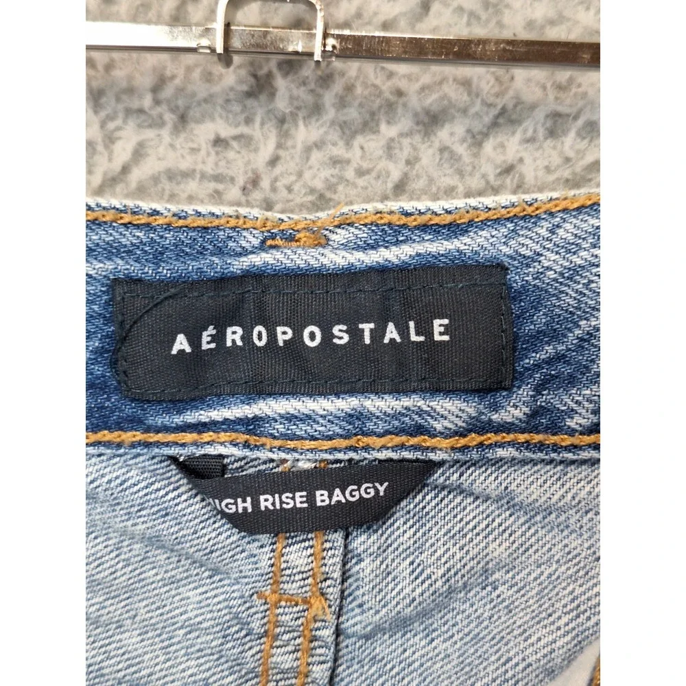 Aéropostale Jeans Womens‎ 00 Red (Fits 25x29.5) Denim Distressed Straight Leg